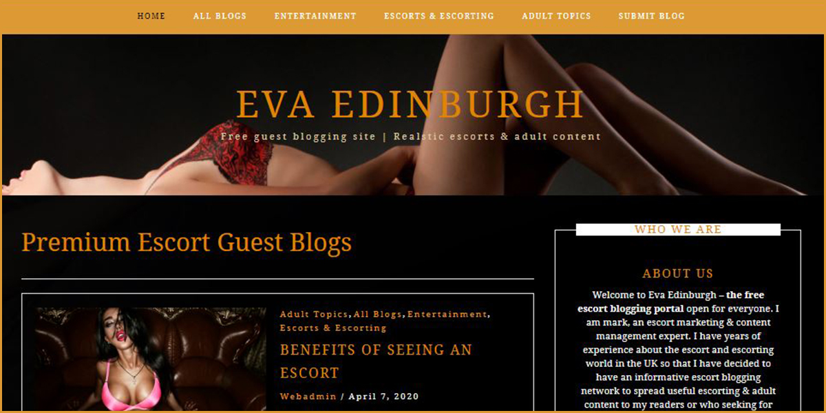 Eva Edinburgh - Free Adult Guest Blogs