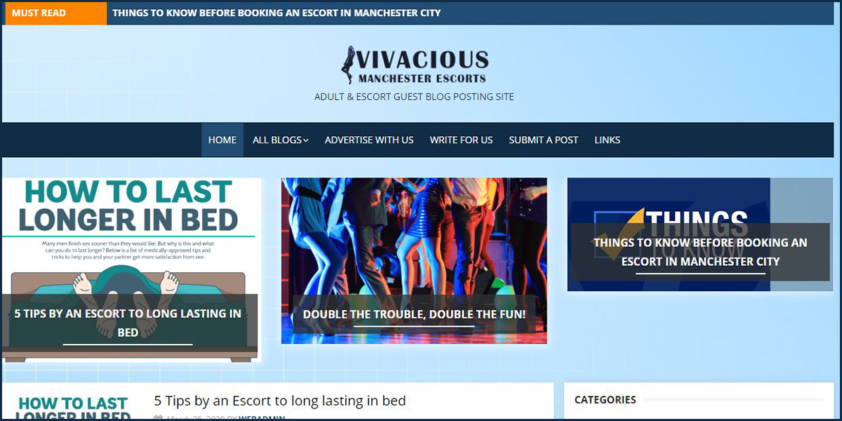 Vivacious Escorts - Free Adult Guest Blogs